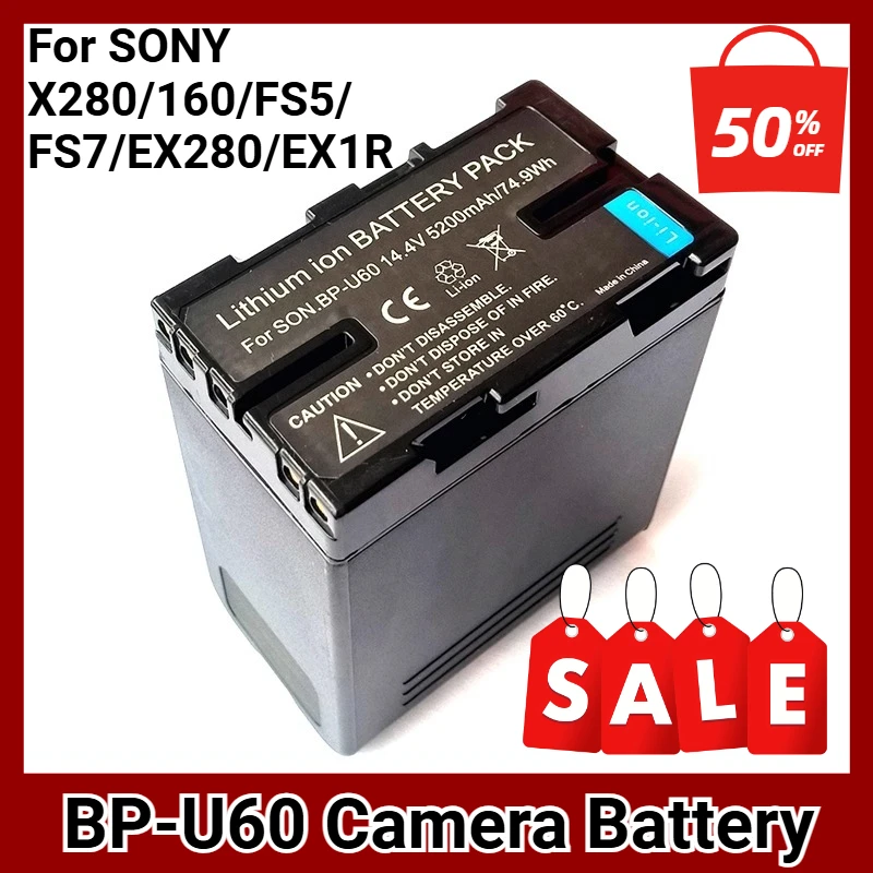 

BP-U60 Camera Battery 14.4V 5200mAh for SONY X280/160/FS5/FS7/EX280/EX1R