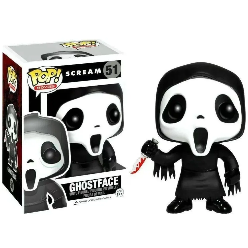 Figuras de acción de películas scream Ghostface, modelo de Anime, vinilo, Pvc, juguetes de colección, regalo de Navidad, n. ° 51