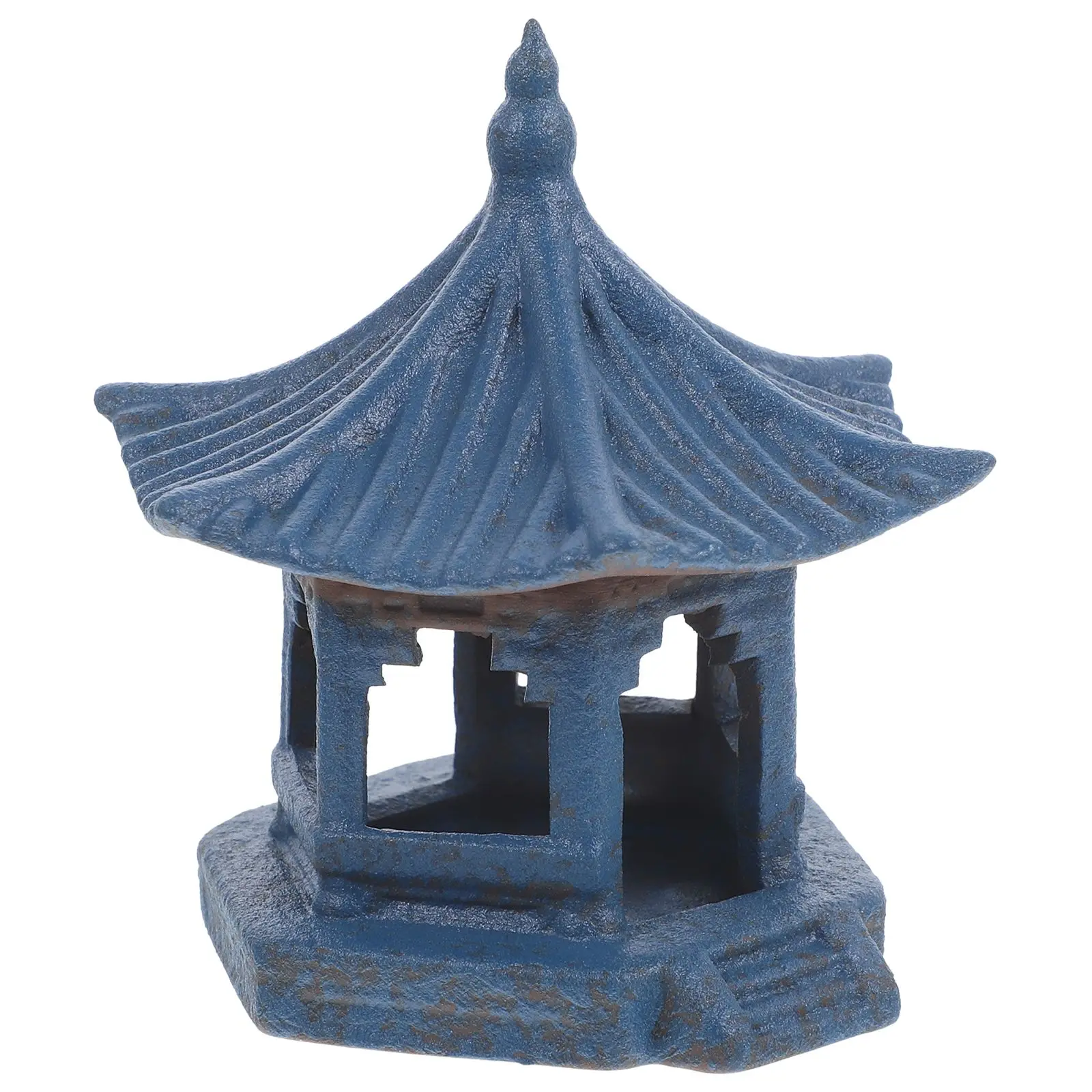 

Hexagonal Pavilion Ornament Miniature Landscape Chinese Ceramics Terrarium Decor