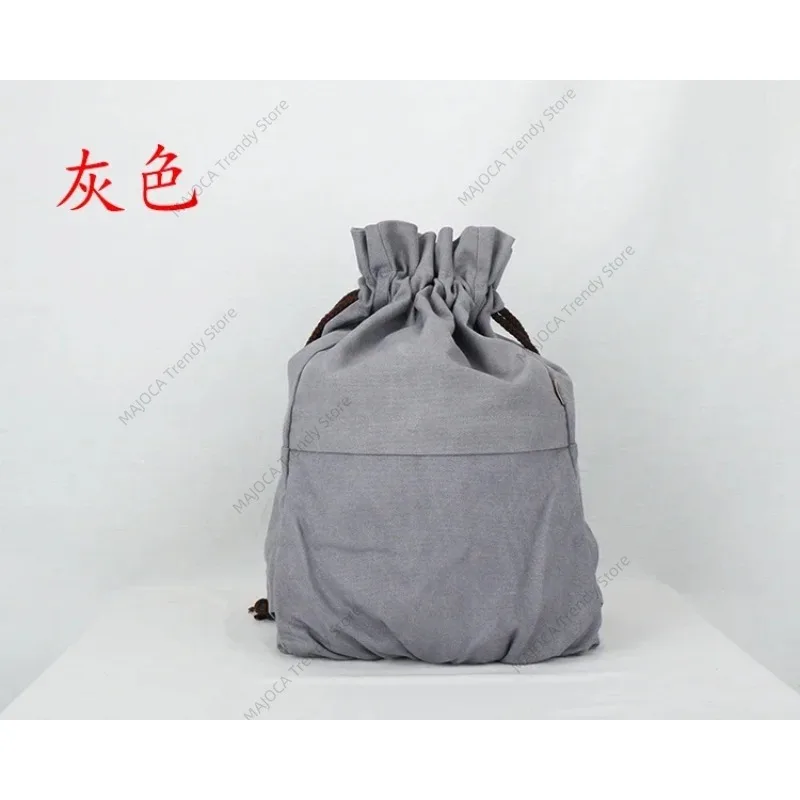 Buddhist Monk Bag Zen Meditation Canvas Luohan Bags Shaolin Kung Fu Bolsa Lay Budistas Sac Backpack Zakken Monnik