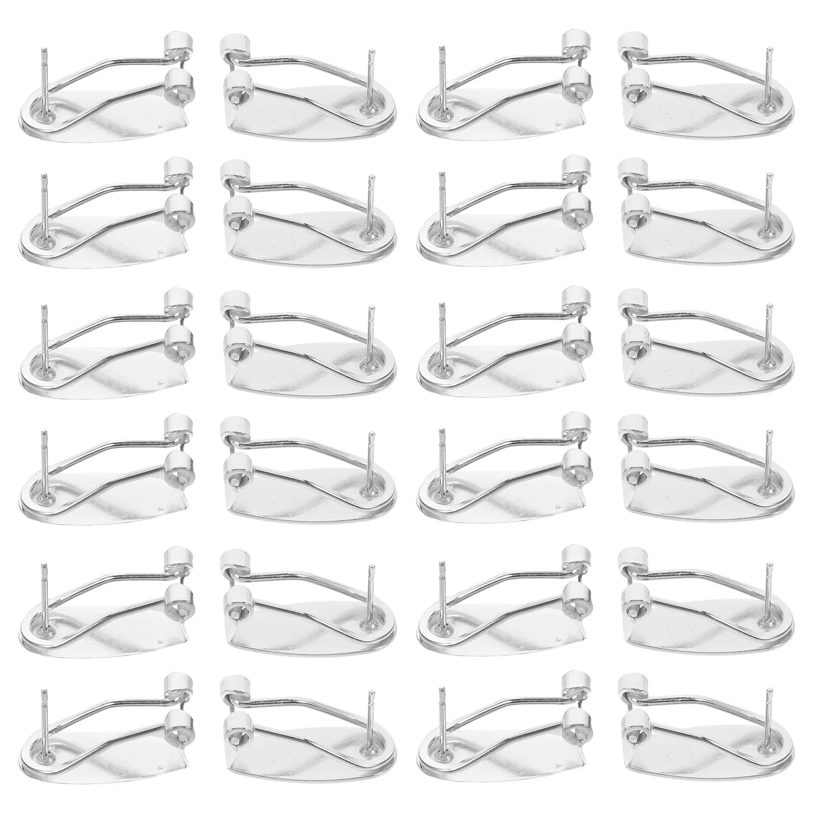40pcs Copper French Lever Back Earring Hooks for DIY Jewelry Making – Oval Flat Pad Stud Findings