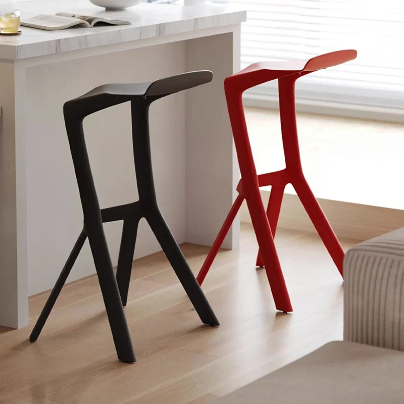 Nordic Bar Chair・Modern Plastic High Stool・Creative Decor Bar Chair・Premium Home Furniture for Living Room Bar Counter