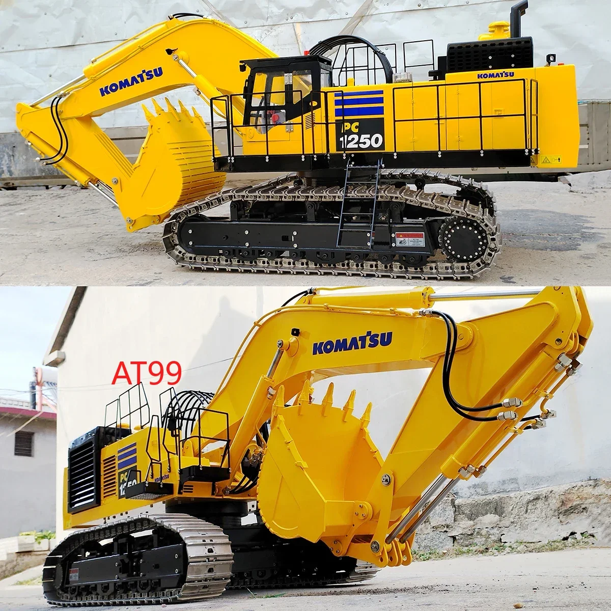 1/8 PC1250 RC Excavator Metal Heavy Engineering Excavator with Light and Sound System Adult Remote Control Truck Toy