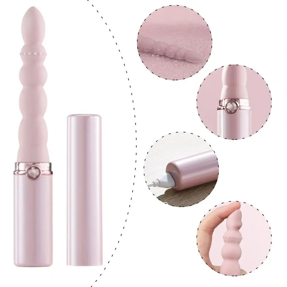 Anal Stimulator ชาร์จง่ายใส่ซิลิโคน Anal Plug ชาร์จลิปสติก Vibrator สําหรับในร่ม