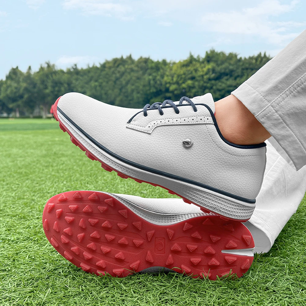 New  Four Seasons Lightweight Men Golf Shoes Microfiber Leather Waterproof Shock Absorb Non Slip Golf Training Shoes 39-49