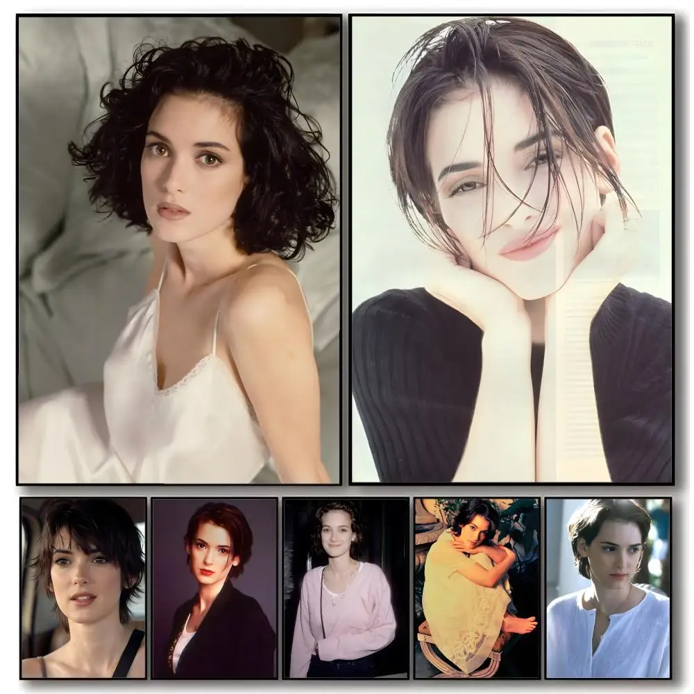 Famous actress Winona Ryder Poster Aesthetic Dorm & Bedroom Wall Art Decor