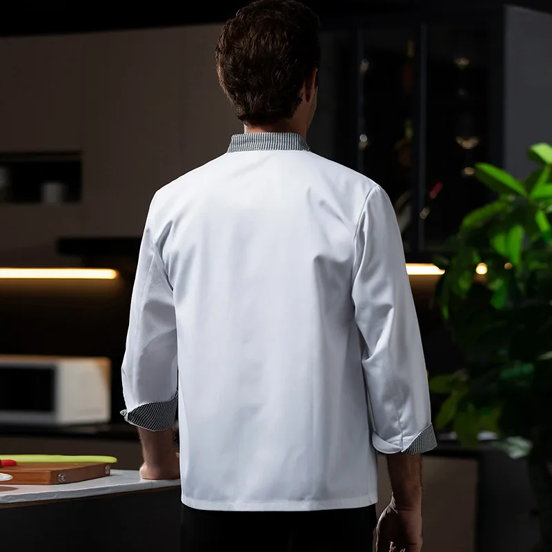 Western Restaurant Kochuniform Herbst Winter Outfit Catering Hotel Kantine Bäcker Konditorei Arbeitskleidung Langarm