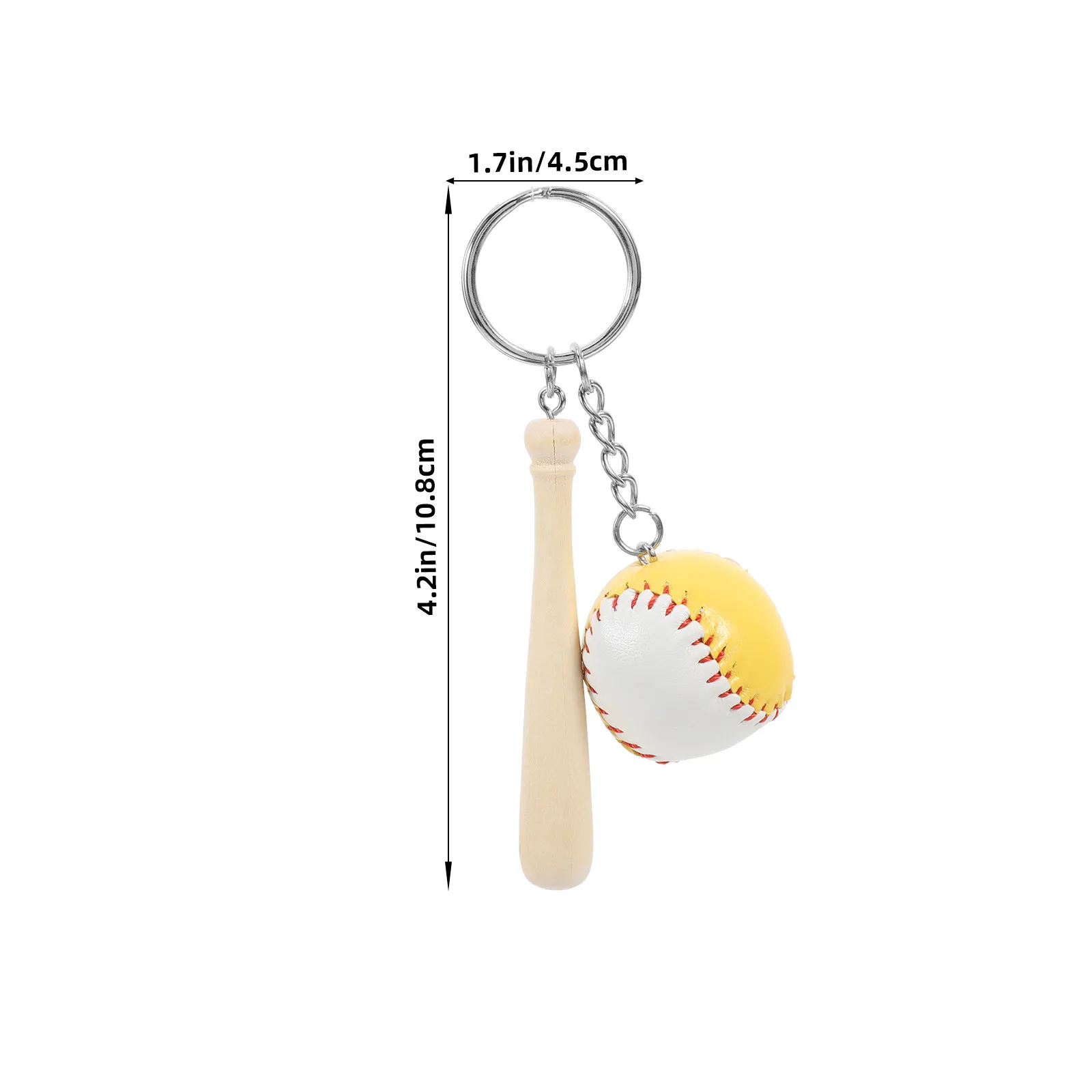 Mini Baseball Keychain Wooden Bat Pendant Sports Party Favor Baseball Accessories Key Hanging Pendant Backpack Decoration Sports