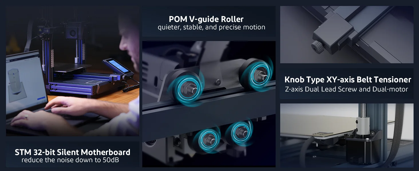 CNC-POM-Rad mit 625zz-Lager, Spannrolle, V-Slot, Aluminiumprofil, Perlin-Riemenscheibe für Elegoo Neptune 3Pro Plus Max Neptune4 3DPrinter – Detail 4