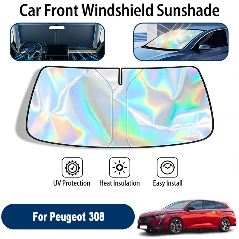 

Car Windshield Sun Shade UV Reflective Sun Visor Protection Cover For Peugeot 308 T7 T9 P5 2007-2026