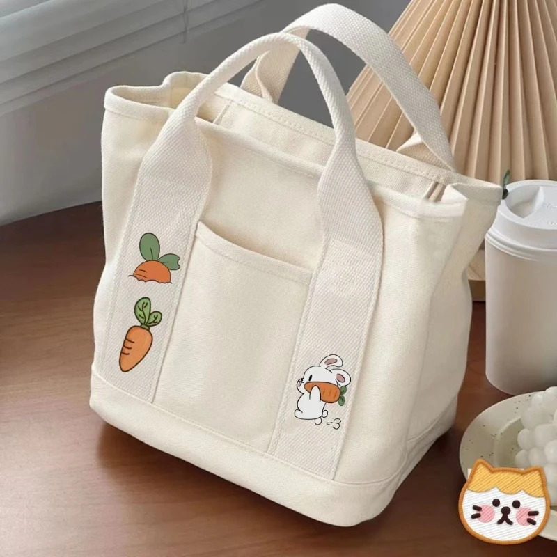 New Canvas Bunny Carrot Handbag Lovely Large-capacity Multi-pocket Baby Go-out Bag