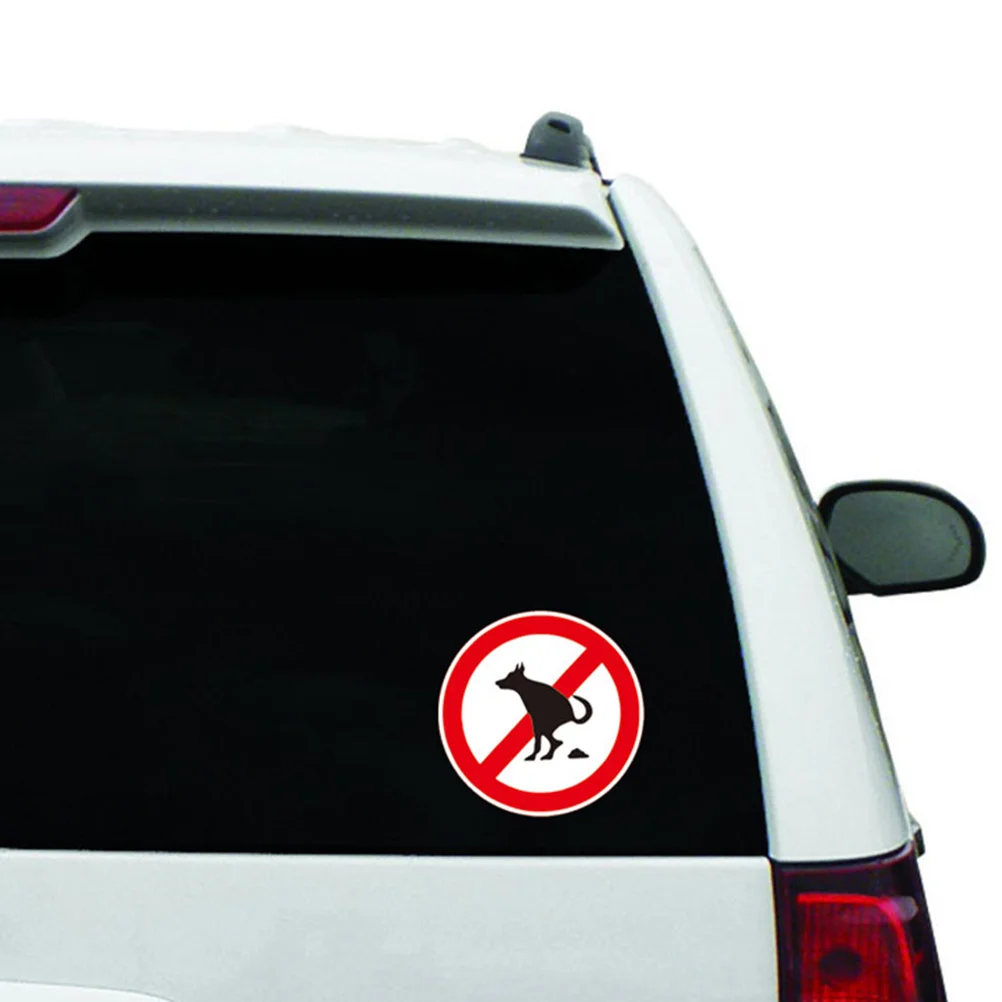 8 stks Geen Poepen Stickers Straatnaamborden Hond Poepen Verbod Gazon Borden Grappige Stickers geen hond kak stickers