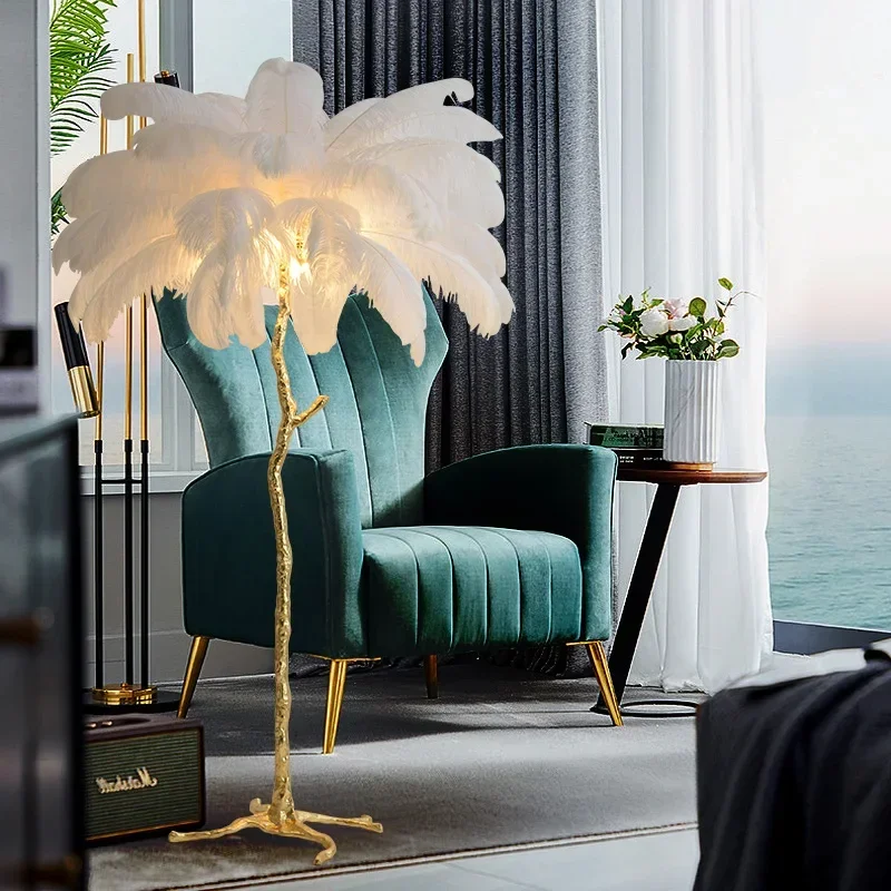 

Modern Floor Lamp Living Room Dining Room Office Bedroom Interior Decor Feather Floor Light Luminaire Standing Lamp Lighting