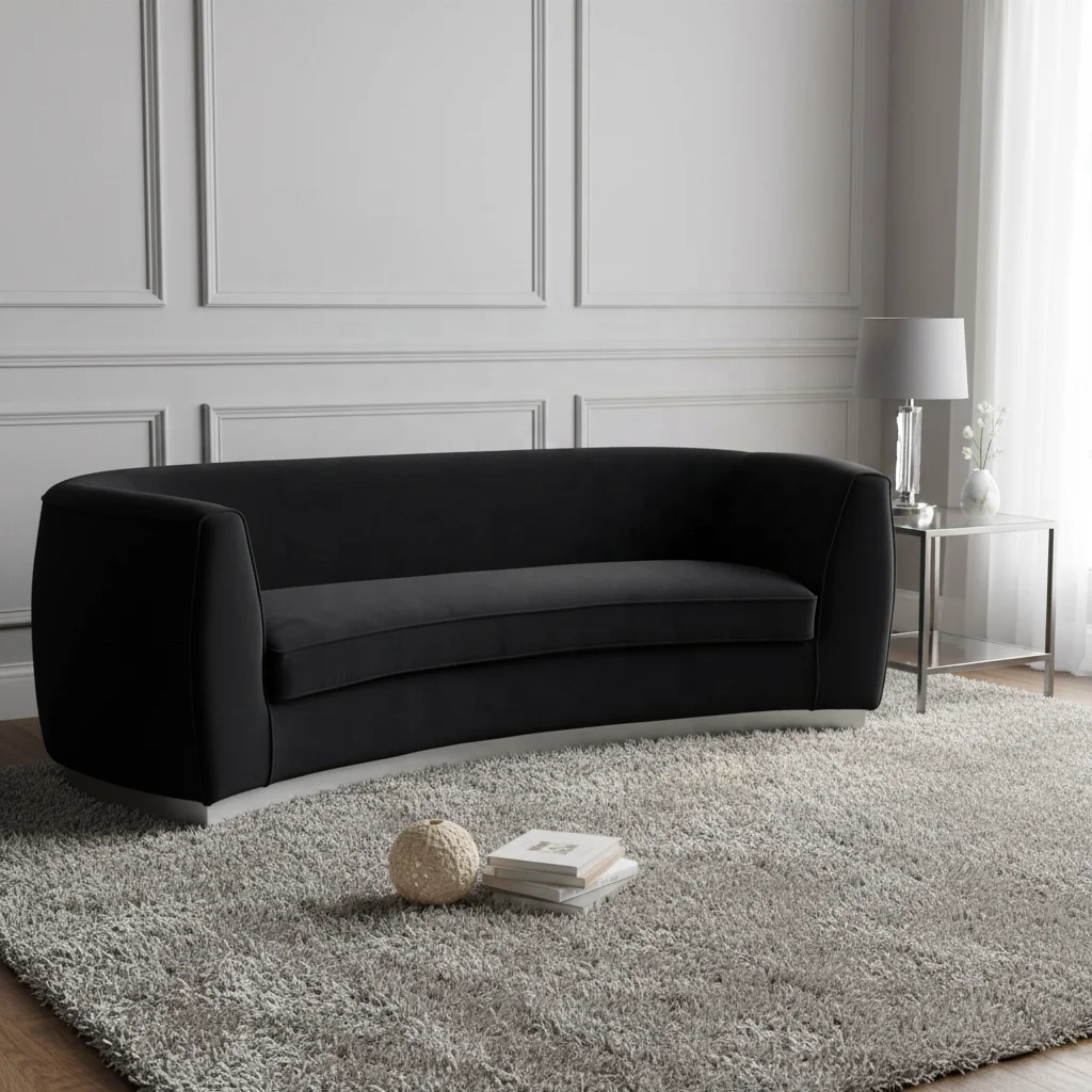 #Postmodern Light Luxury Velvet One Seat Sofa with High-density Sponge Customizable for Hotel Lobby and Living Room
