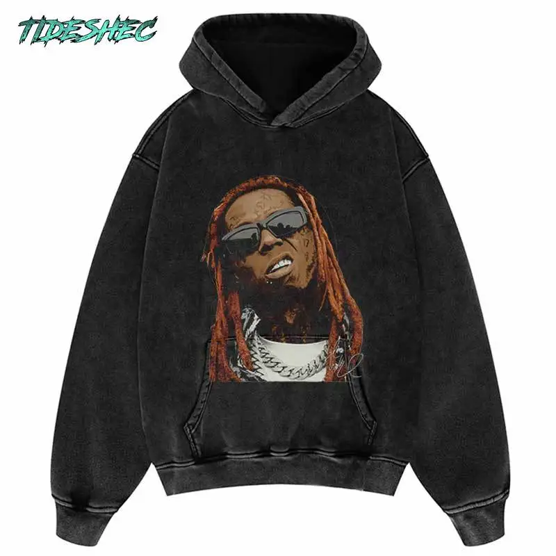 

Vintage Hoodie Y2K Streetwear Hip Hop Arrogant Sunglasses Male Graphic Print Oversized Pullover 2024 Harajuku Fashion Hoodies