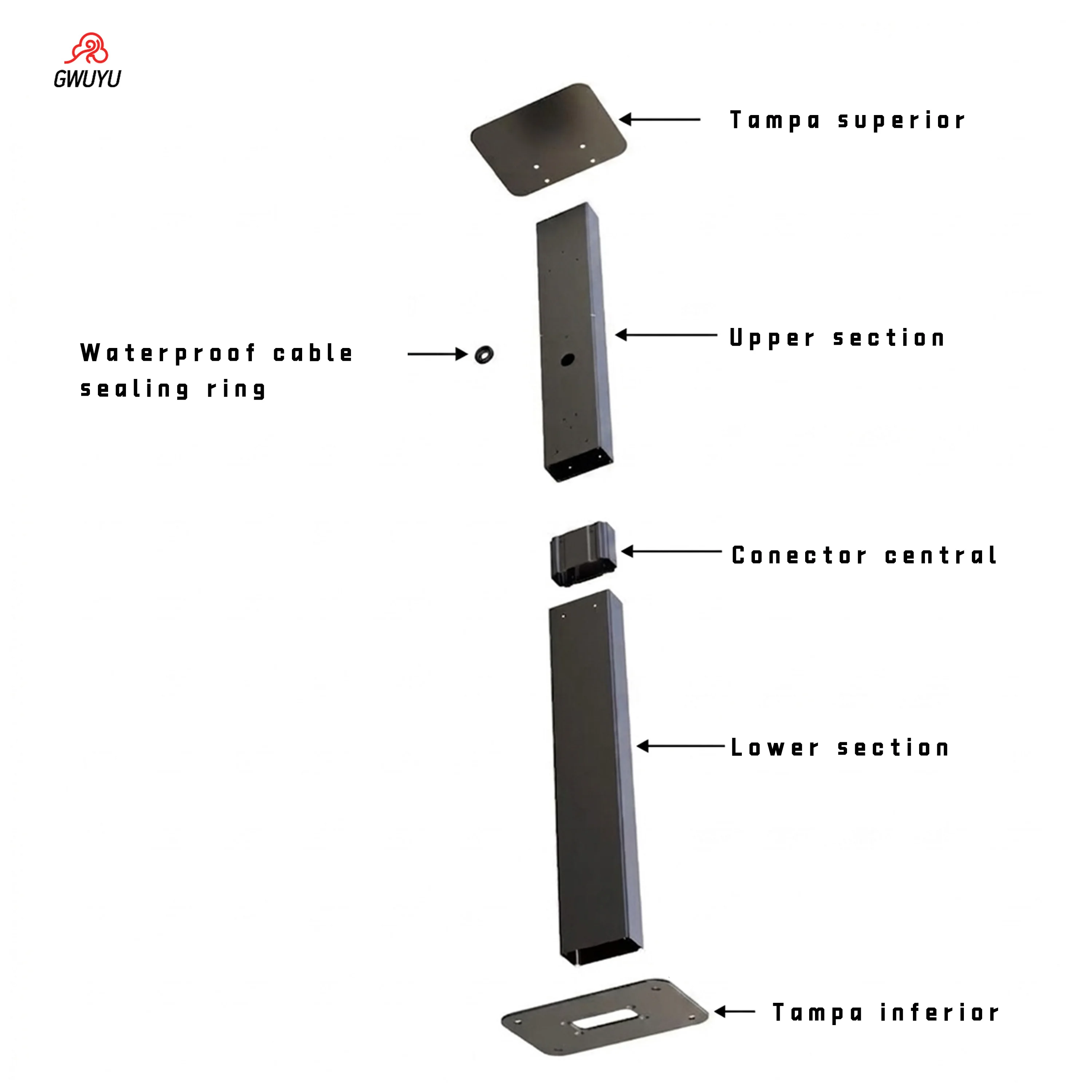 GWUYU Universeller Ladeständer für Elektrofahrzeuge, aus Aluminiumlegierung, EVSE-Montagesäule, einfache Installation, Ladehalterung, Versand aus Frankreich.