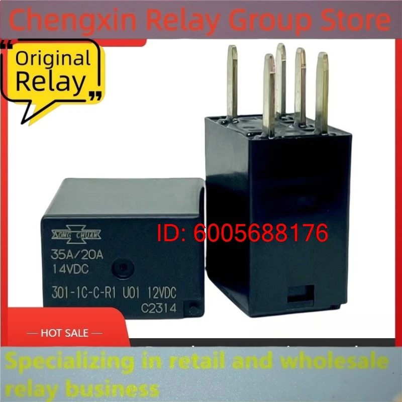 10pcs-lot-100-original-genuine-relay-301-1c-c-r1-u01-12vdc-35a-5pins-high-power-automotive-relay