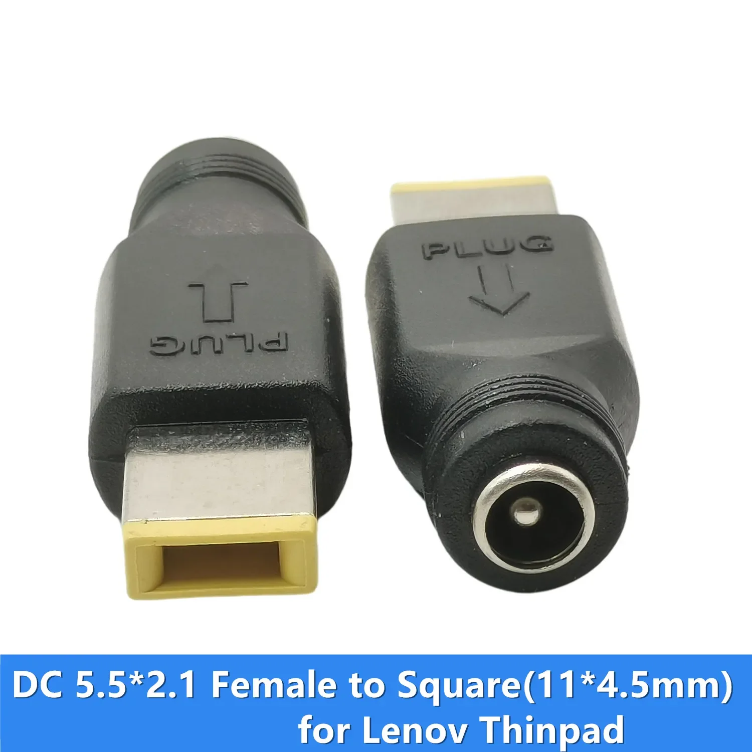 DC Power Adapter Converter 5.5x2.1mm Female to Square Plug Connector for Lenovo Laptop Notebook PC for ThinkPad Ultrabook X230S