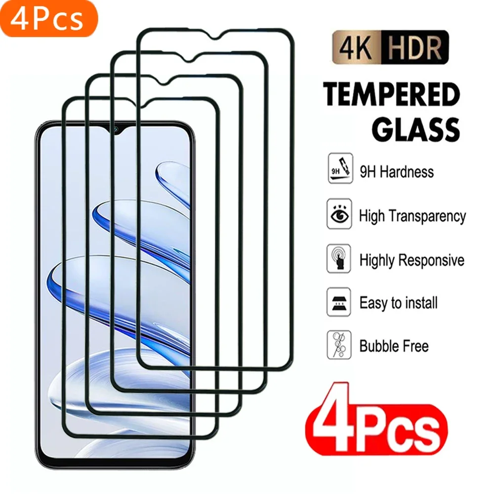 

4Pcs Screen Protector For Honor X6 X7 X8 X9 50 70 90 Lite 4G 5G Tempered Glass For Honor 50 SE 80 GT X6a X7a X8a X8b Glass Film