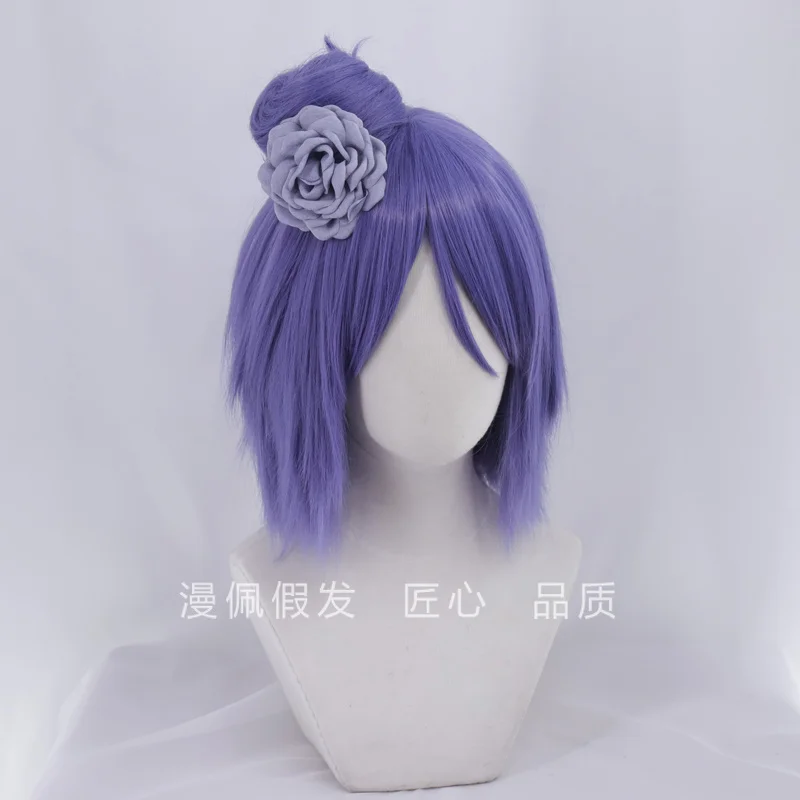 Manpe Real Action Xiao Nan cos парик вырезанный на лице короткая сломанная челка + сумка для волос + заколка с цветком Хэллоуин костюм парик реквизит