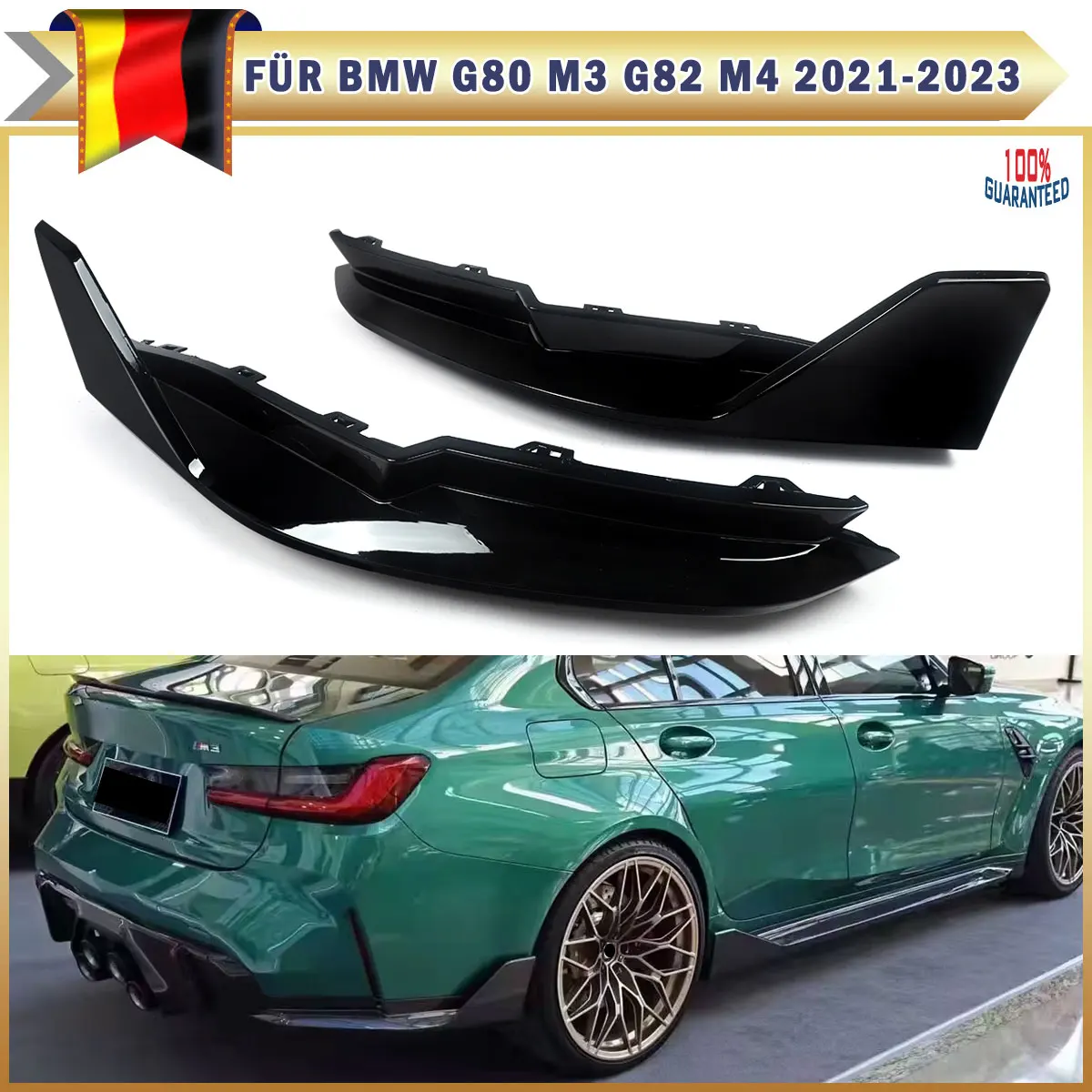 

Magickit для BMW G80 M3 Sedan G80 2021 2022-2024 задний бампер, диффузор, угловой разветвитель, задняя губа, боковые расширения MP Style