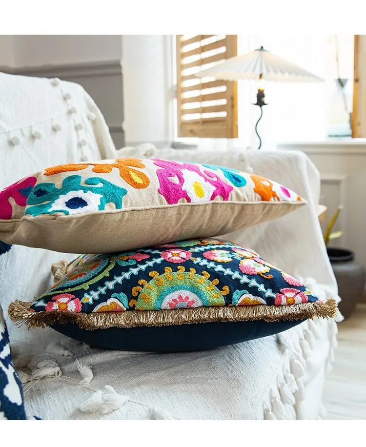Bohemian Kissenbezug Wohnzimmer Sofa Kissenbezug Mode dekorative Home Decor Baumwolle Kissenbezug Kissen anpassbar – Detail 13