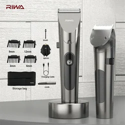 RIWA Electric Hair Clipper Professional Cordless Clippers for Barber Washable Rechargeable Variable Speed Hair Cutting Machine