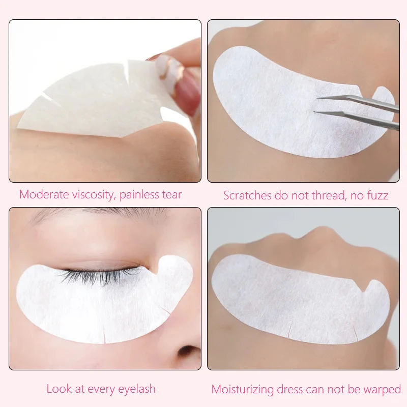 50 Pairs Eye Patches Eyelash Extension Under Eye Pad Lash Lifting Gel Patch V-shaped Paper Sticker Pads Eyelash Firm Makeup Tool