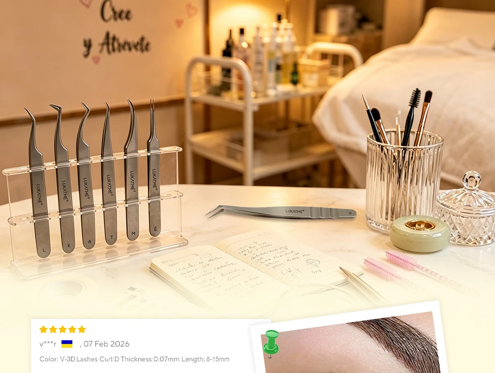 LUKATME V-förmige Wimpern 3D 4D 5D Schmale Vorgefertigte Fächerwimpern 0,07mm Flauschige Faux-Nerz V-Form Wimpernverlängerungen – Detail 13