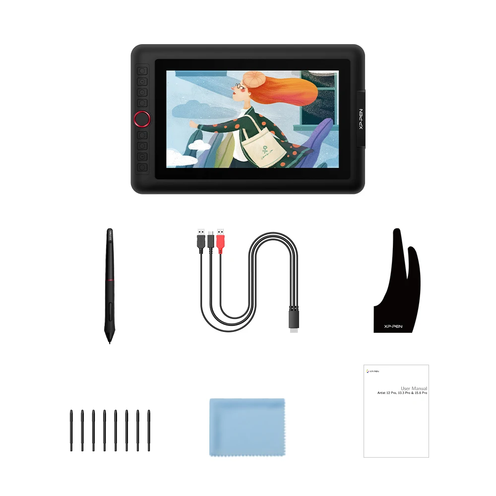 XPPen Artist 12 Pro 11.6 Inch Pen Display Graphics Digital Drawing Tablet Monitor Animation Art 3D Modeling Online Education