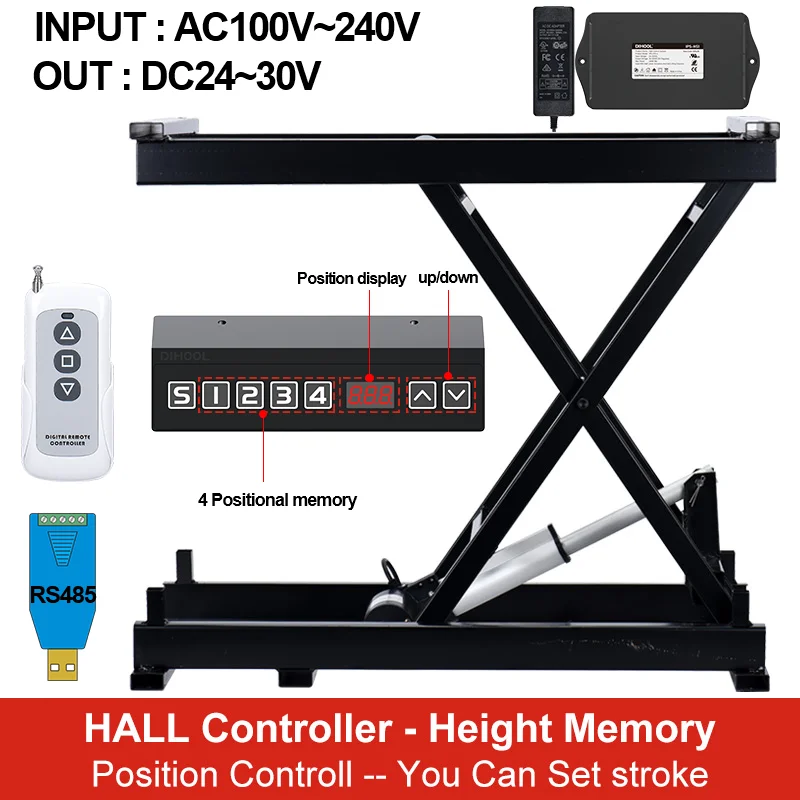 Electric Lifting Platform Motor Scissor Mechanism Furniture Table Remote Control Height Adjustable Smart WIFI eWelink APP