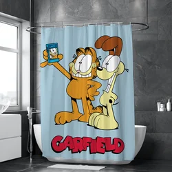 Shower Curtains for Bathroom Curtain Garfieldes Accessories Bath Bedrooms Waterproof the Home Fabric Shade Opaque Products