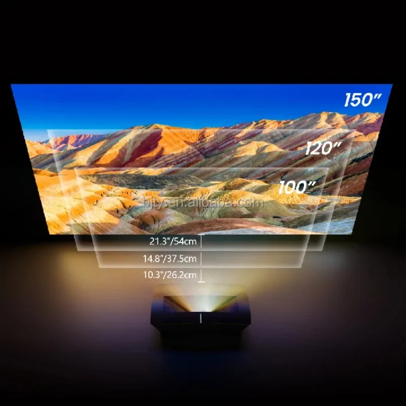 CASIRIS H6 Pro 4K UHD Proiettore laser a ottica ultra corta 3000LM Triplo laser Android 9 HDR10+ Dolby Audio