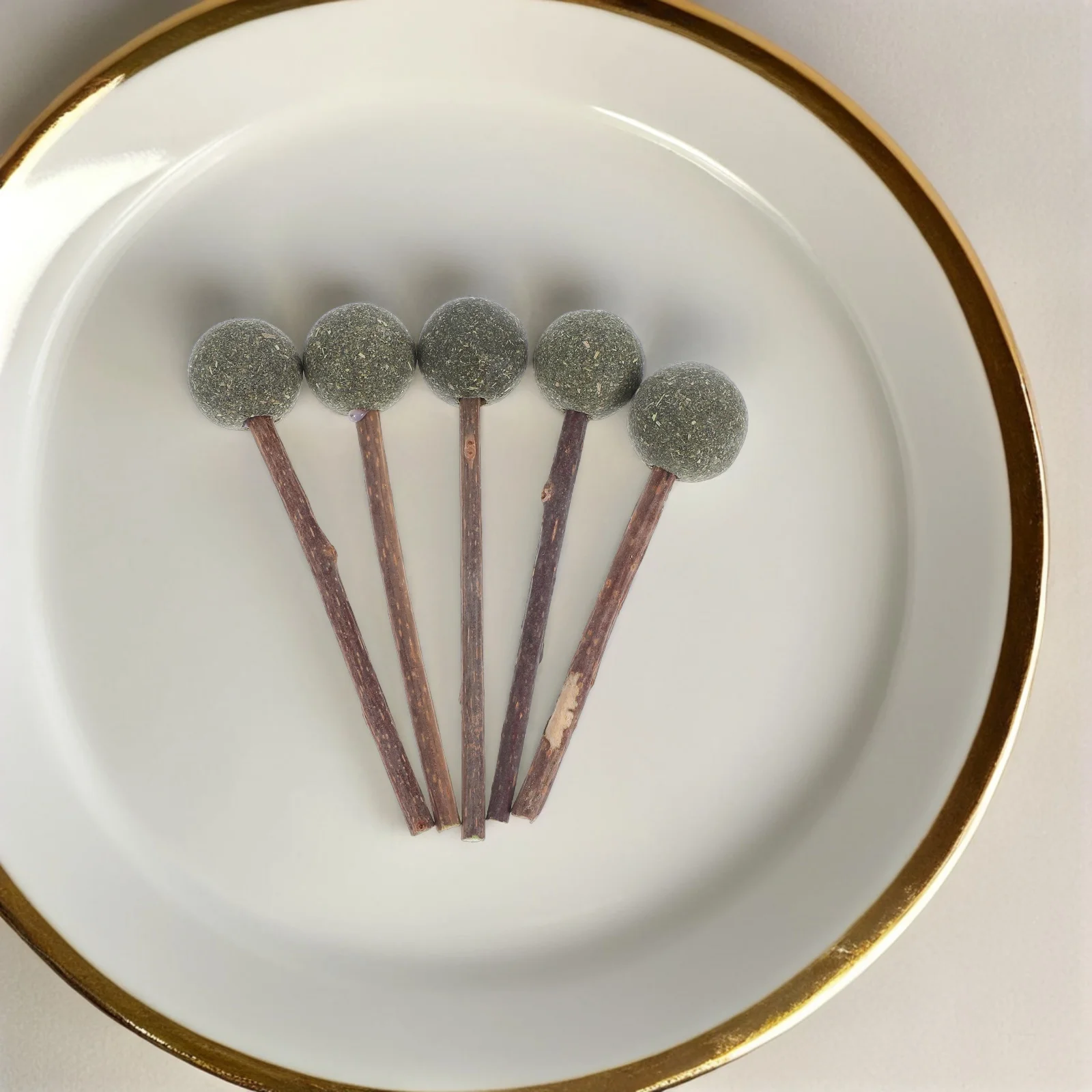 

5pcs Catnip Lollipop Ball Molar Teeth Bar Cat For Small Medium Cats Eco-Friendly Dental Chew Play Strengthen Training