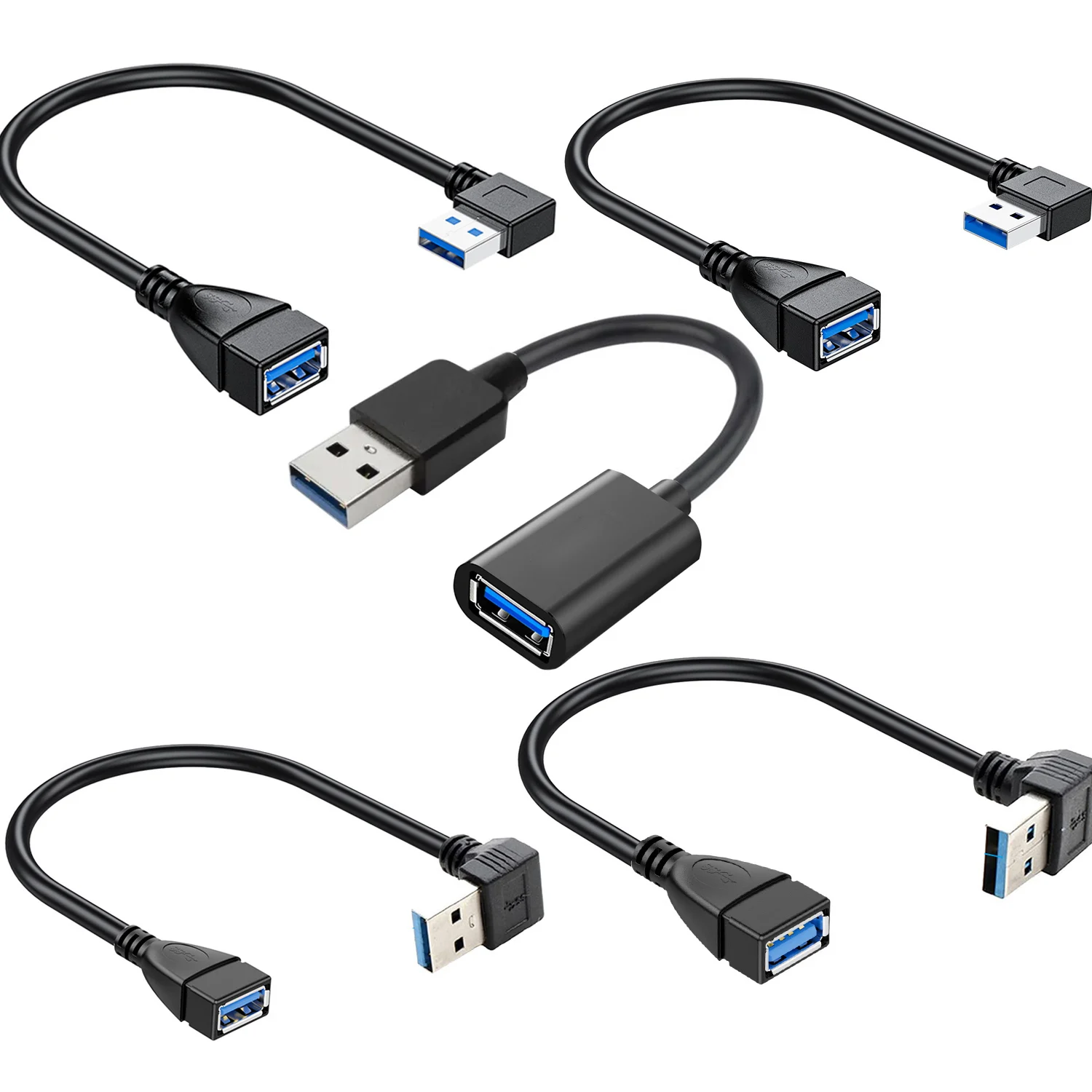 Short USB 3.0 Extension Cable up to 5Gbps USB 3.0 Male to Female Cord Extension USB 3.0 Port protector extension adapter Cable