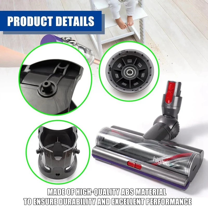 AAAN-Replacement Parts For Dyson V10 V11 V15 G5 Vacuum Cleaner 100W V-Ball High Torque Cleaner Head Wheels Replacement Parts