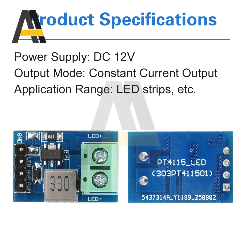 PT4115 1-10S DC 12V PWM controlador atenuador cadena Led unidad de corriente constante módulo de salida fuente de alimentación