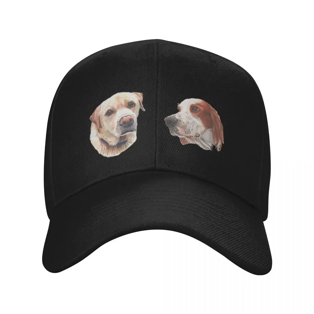 Yellow Labrador and Setter pattern Baseball Cap Icon cute Male hat Women's Hats Men's