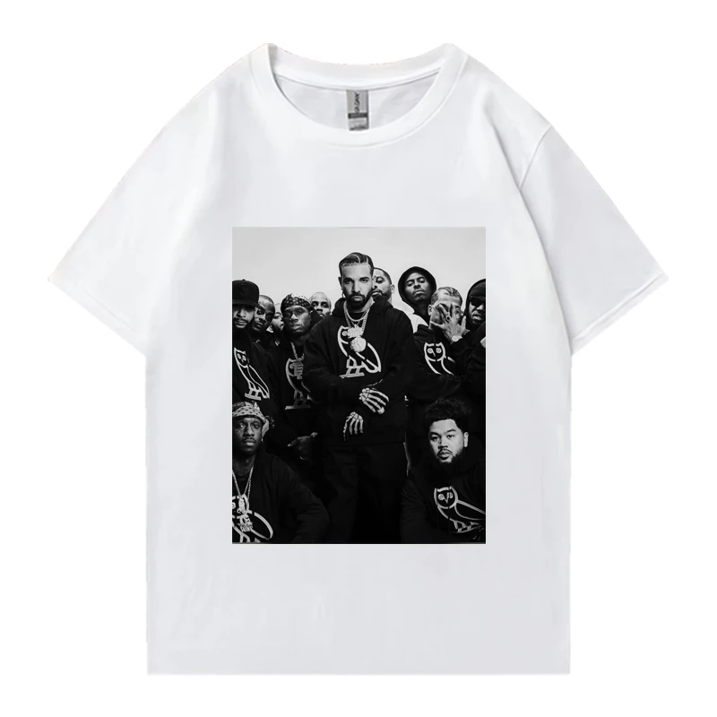 

2025 Drake OVO Graphics Oversized T-shirts Short Sleeves Men Woman's Hip Hop Tops Punk Clothes Streetwear Cotton Casual T shirt