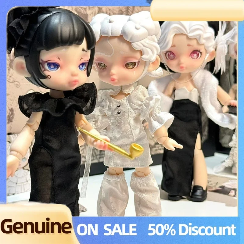 Muñeca Bjd auténtica de la serie de espectro blanco y negro de Laura, caja ciega, muñeca de acción, adorno cambiante, caja misteriosa, regalo sorpresa