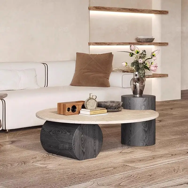 

Italian Minimalist Coffee Table Nordic Marble Luxury Living Room Coffee Table Creative High-end Home Furniture Couchtisch FYCT