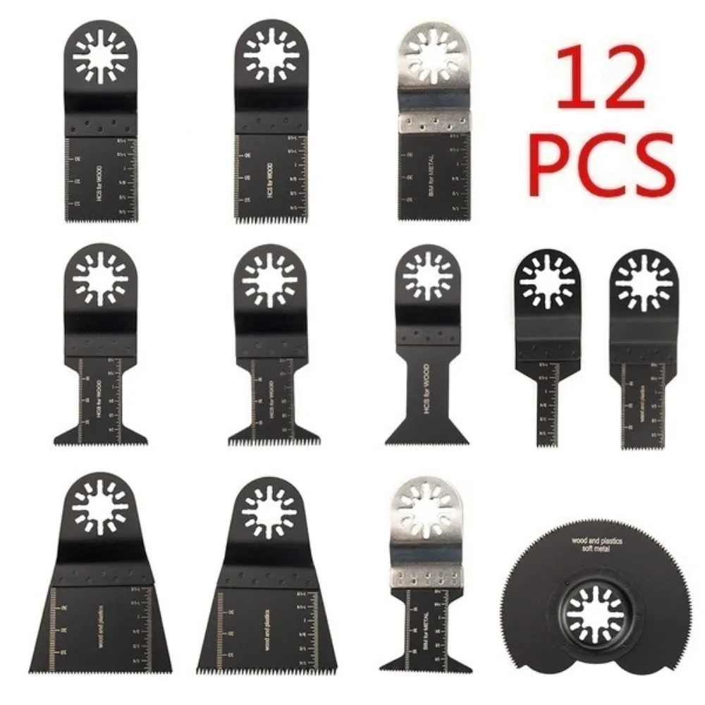 25/12pcs/10PCS High Carbon Steel Mix Saw Blade Oscillating Multitool Power Tool Bi-metal Saw Blades Wood Cutting