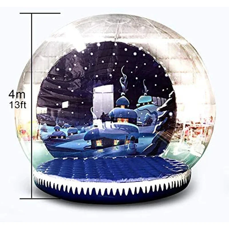 Promoção pvc grande natal inflável globo de neve cabine de foto enfeites de natal bola para decoração ao ar livre