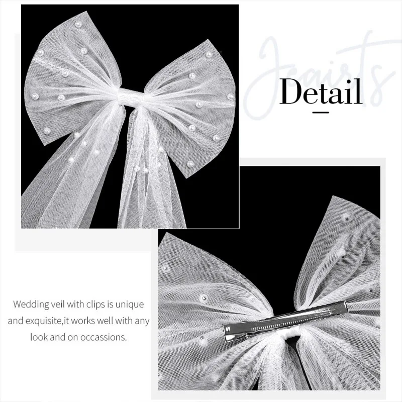 브라이드 투 비 보우 베일 - 처녀 파티, 웨딩 이벤트, 튤 보우 디자인, 로맨틱하고 우아한, 기억에 남는 액세서리