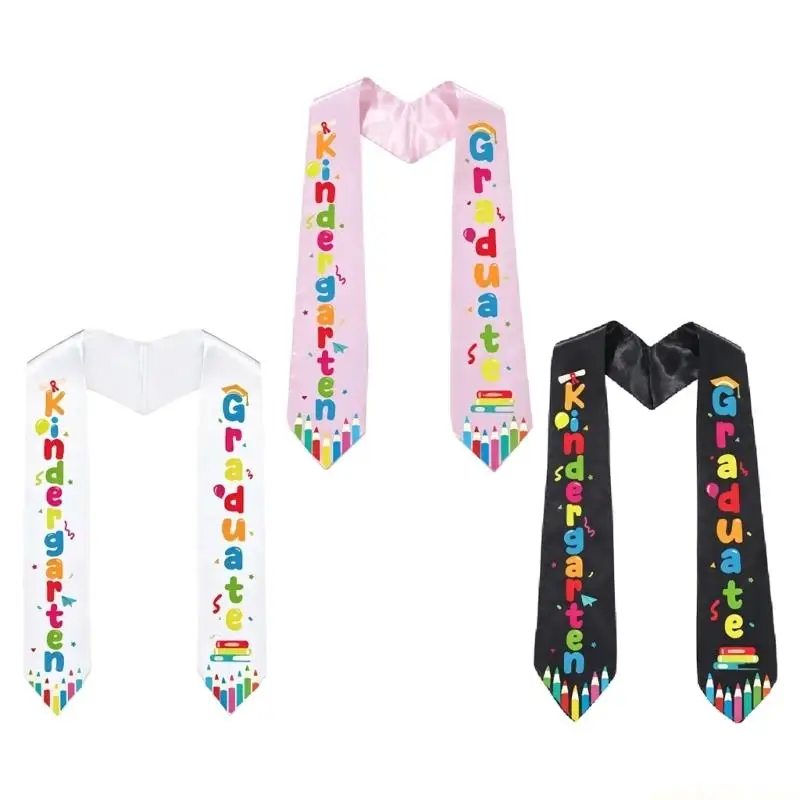 Multipurpose Graduation Sash 130cm Colorful Pencil Themed Sash Ribbon For School