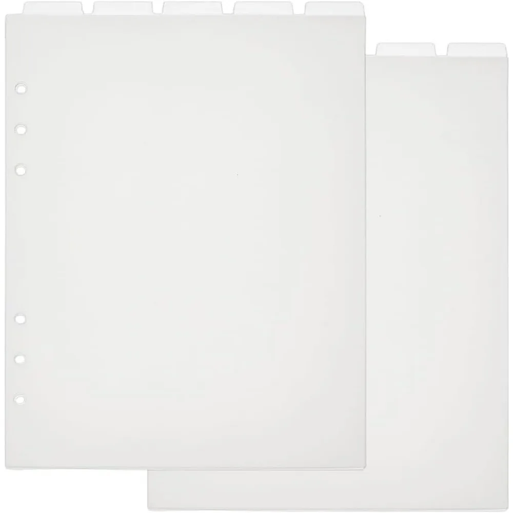 Pages d'index en plastique conviviale ré pour ordinateur portable à 6 trous, disques de synchronisation d'index, Ders de synchronisation supérieurs vierges pour licence, A5, 10 feuilles