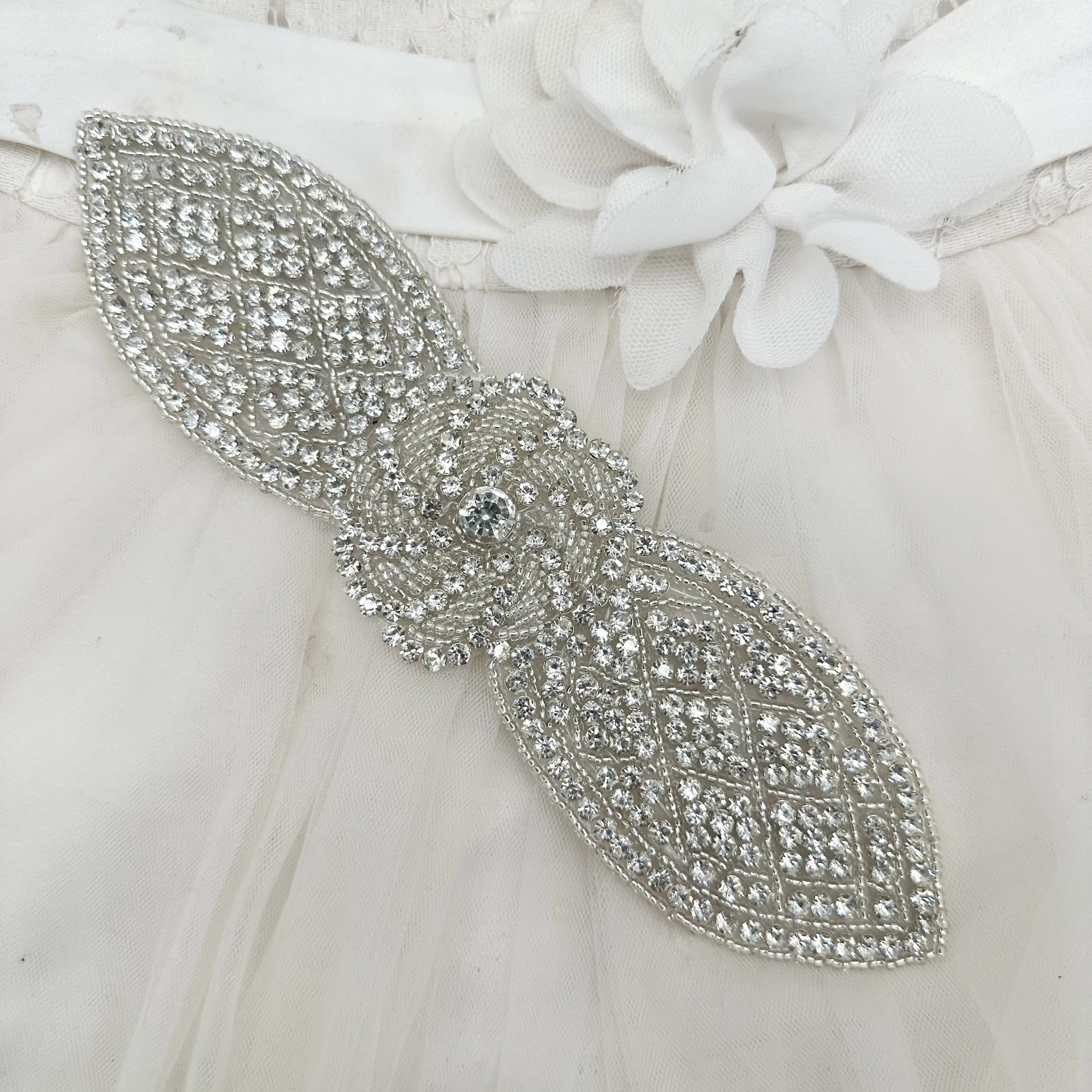 

Ab Hand-Sewn Diamond Glass Rice Beads DIY Adhesive Patch Women's Clothing Accessories Evening Dress Matchinging Dress