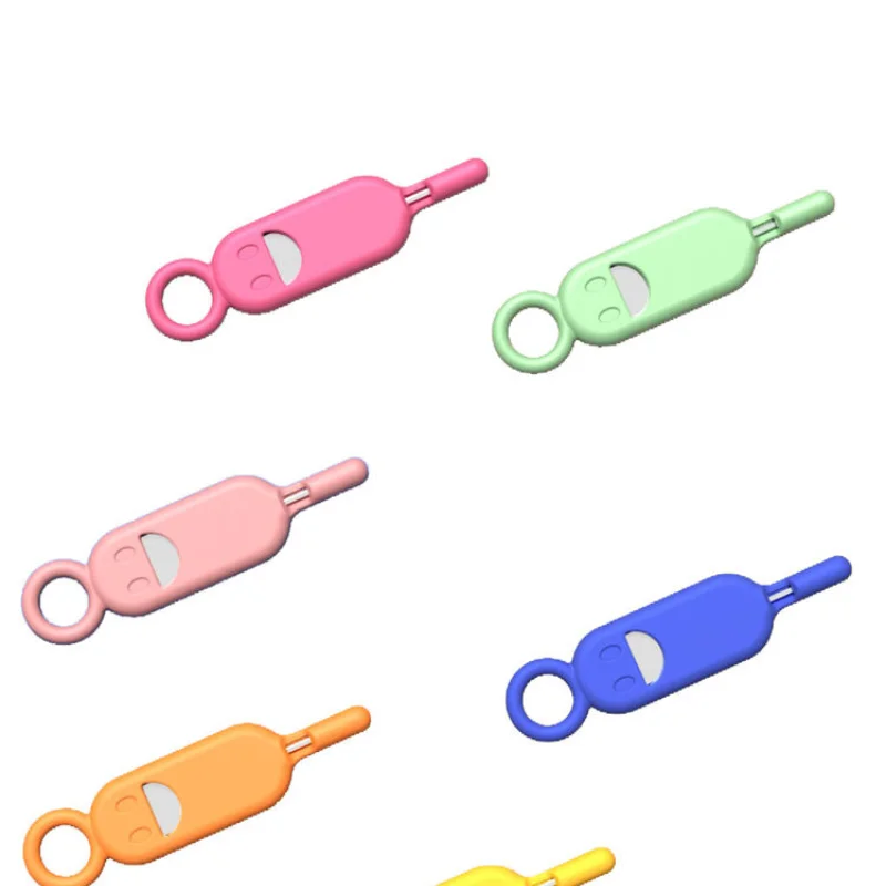 2 In 1 Sim Card Removal Needle Pin With Protector Holder Anti-lost Phone Sim Cards Storage Case Tray Ejector Needle Opener