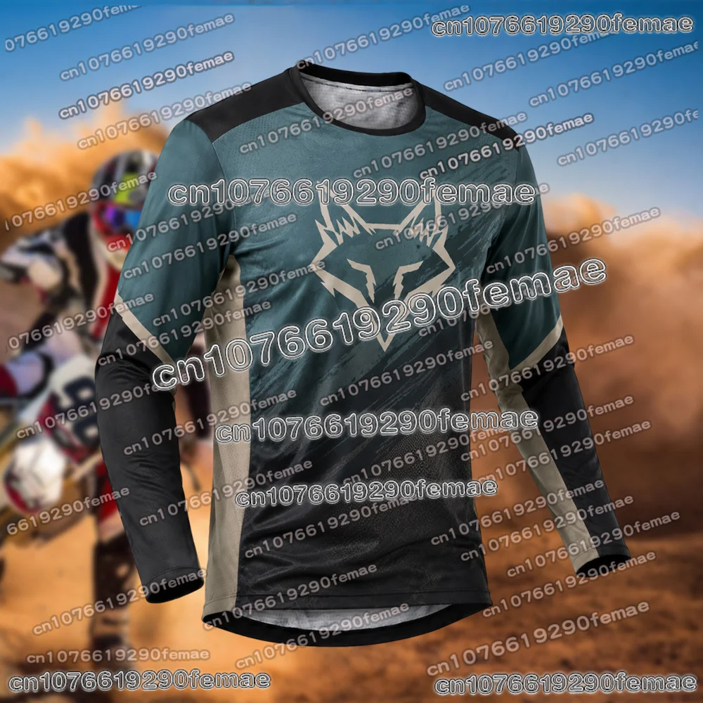 Summer Off-Road Motorcycle Adventure Riding Shirt Long Sleeve Men Breathable Quick Dry Lightweight Outdoor Sports Casual Top view 2
