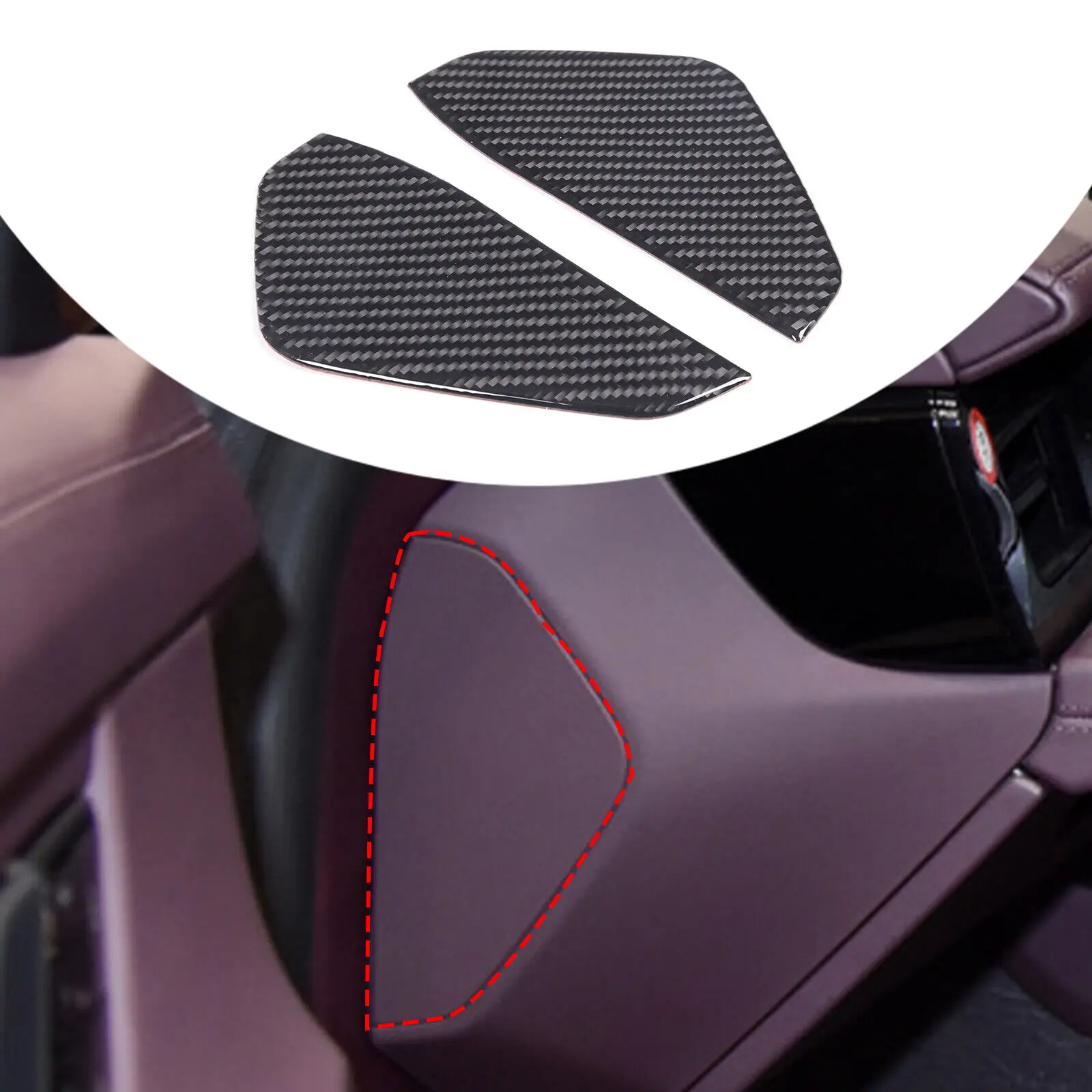 

Soft Real Carbon Fiber Car Door Anti-collision Trim Cover For Porsche Taycan 2019-2022